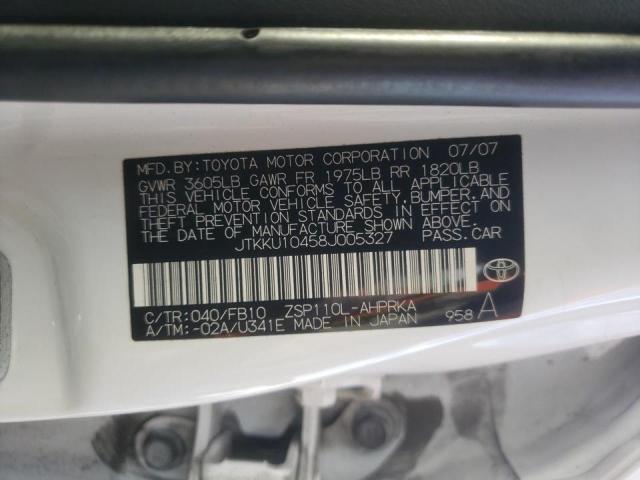 Photo 10 from auction – 2008 TOYOTA SCION XD with VIN JTKKU10458J005327