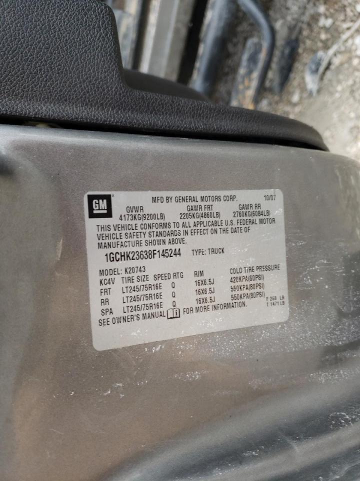 Photo 10 from auction – 2008 CHEVROLET SILVERADO with VIN 1GCHK23638F145244