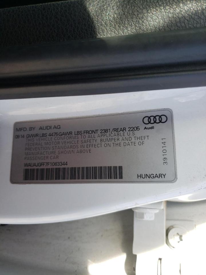 Photo 10 from auction – 2015 AUDI A3 PREMIUM with VIN WAUAJGFF7F1063344