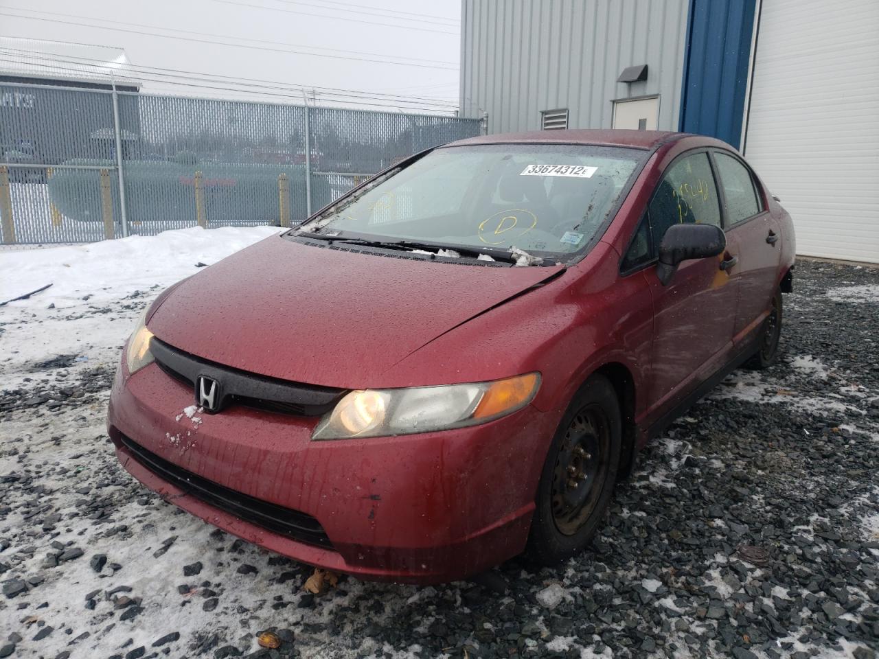 Photo 2 from auction – 2008 HONDA CIVIC DX with VIN 2HGFA15228H008018