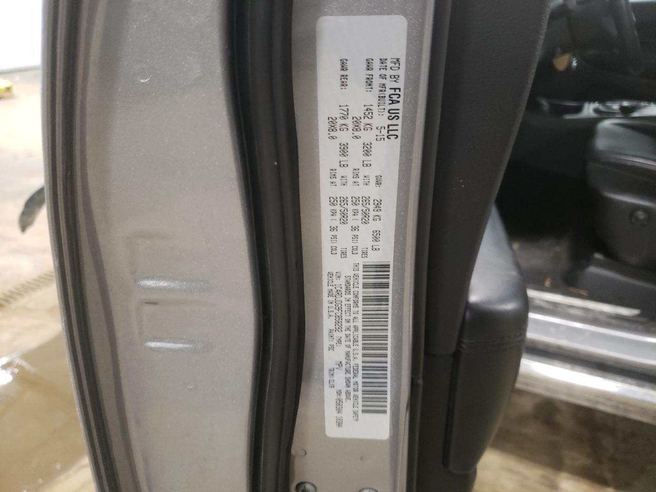 Photo 10 from auction – 2015 DODGE DURANGO LI with VIN 1C4RDJDG9FC858292