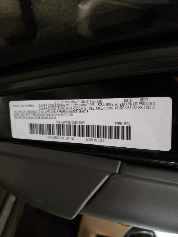 Photo 10 from auction – 2008 SUBARU TRIBECA LI with VIN 4S4WX97D384407071