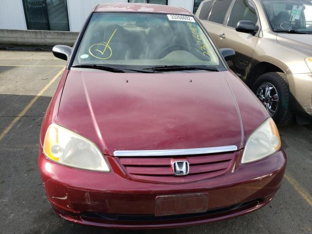 Photo 9 from auction – 2002 HONDA CIVIC LX with VIN 2HGES15512H585116
