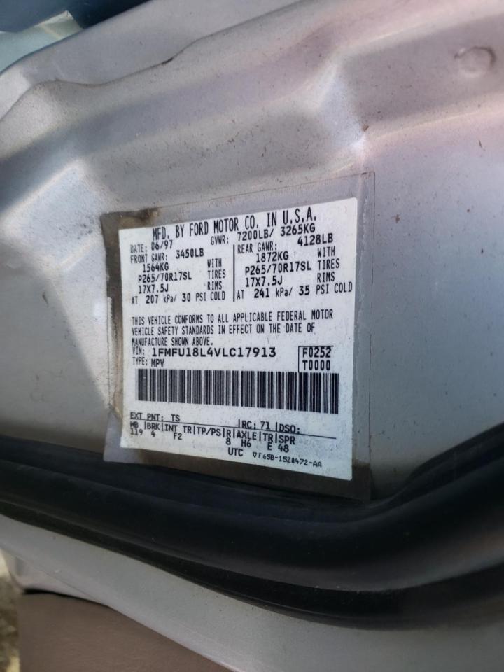 Photo 10 from auction – 1997 FORD EXPEDITION with VIN 1FMFU18L4VLC17913