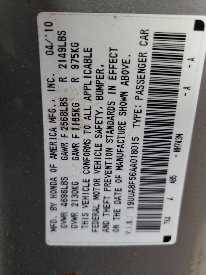 Photo 10 from auction – 2010 ACURA TL with VIN 19UUA8F56AA018015