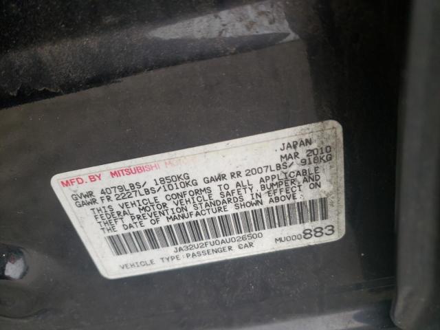 Photo 10 from auction – 2010 MITSUBISHI LANCER ES/ with VIN JA32U2FU0AU026500