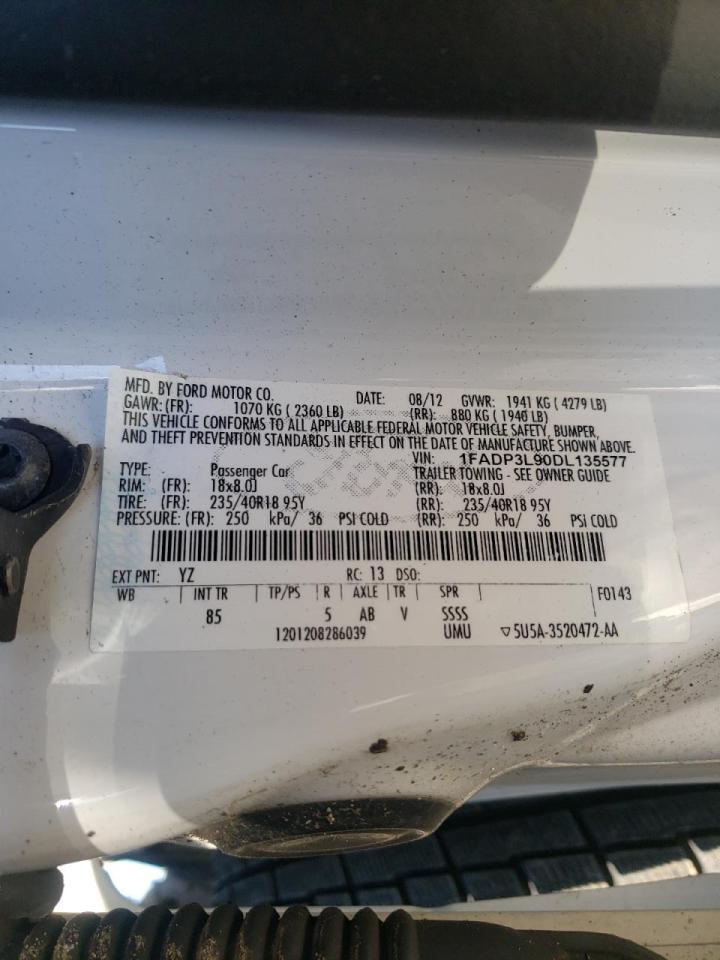 Photo 10 from auction – 2013 FORD FOCUS ST with VIN 1FADP3L90DL135577