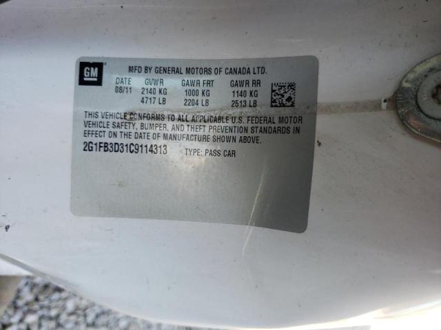 Photo 10 from auction – 2012 CHEVROLET CAMARO LT with VIN 2G1FB3D31C9114313