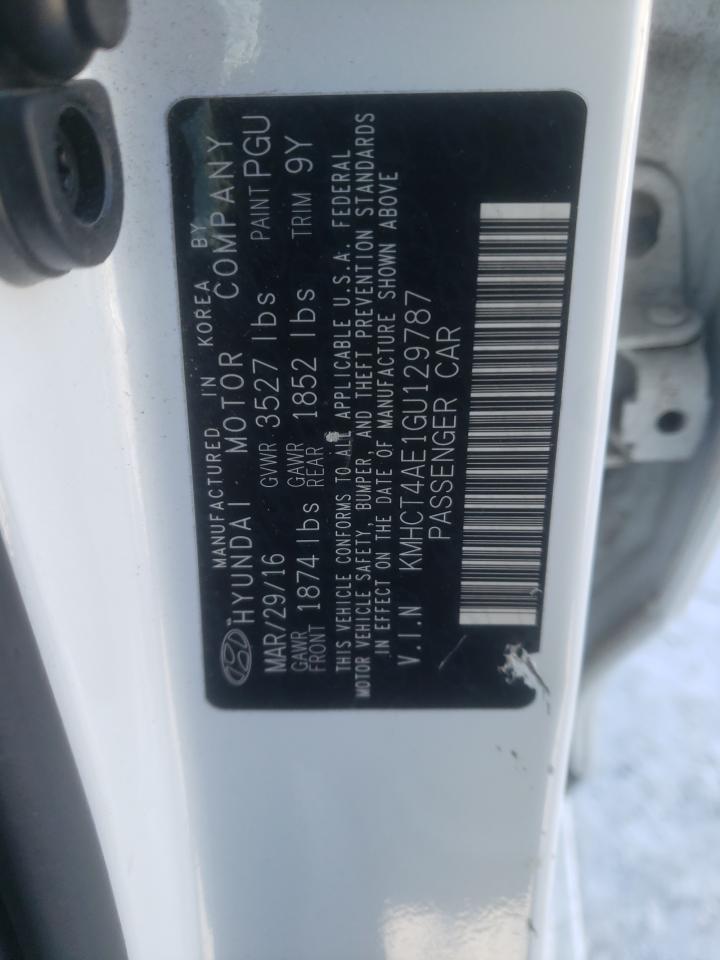 Photo 10 from auction – 2016 HYUNDAI ACCENT SE with VIN KMHCT4AE1GU129787