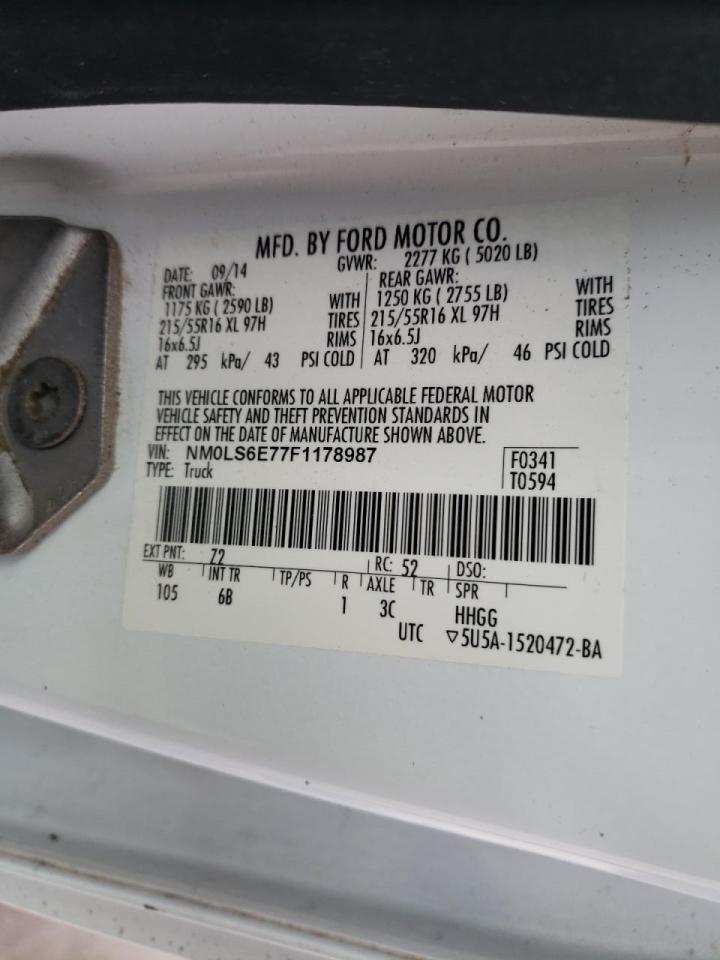 Photo 10 from auction – 2015 FORD TRANSIT CO with VIN NM0LS6E77F1178987