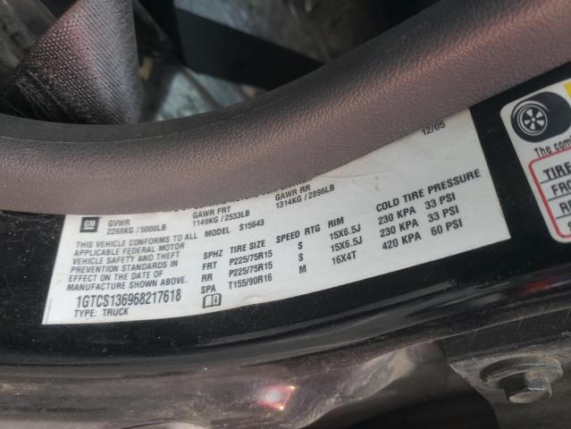 Photo 10 from auction – 2006 GMC CANYON with VIN 1GTCS136968217618