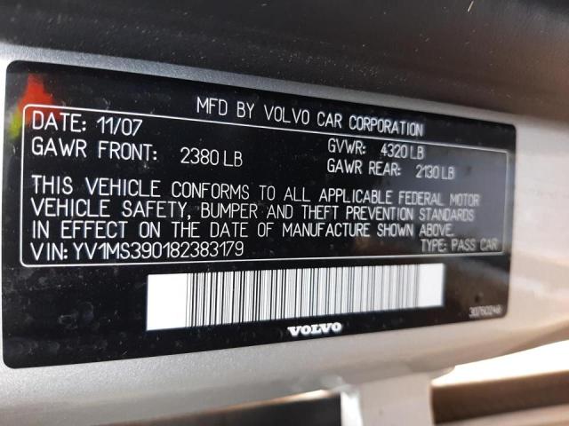 Photo 10 from auction – 2008 VOLVO S40 with VIN YV1MS390182383179