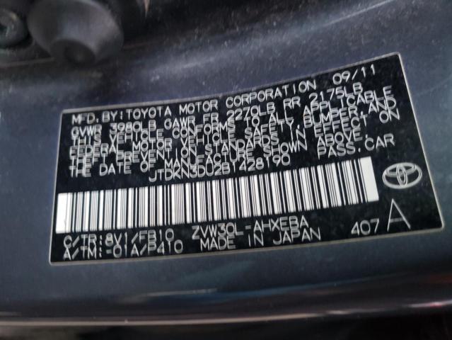 TOYOTA PRIUS 2011 with VIN JTDKN3DU2B1428190 - Photo from auction