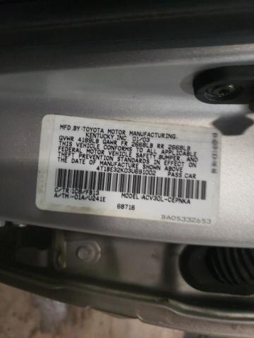 Photo 10 from auction – 2003 TOYOTA CAMRY with VIN 4T1BE32K03U691002