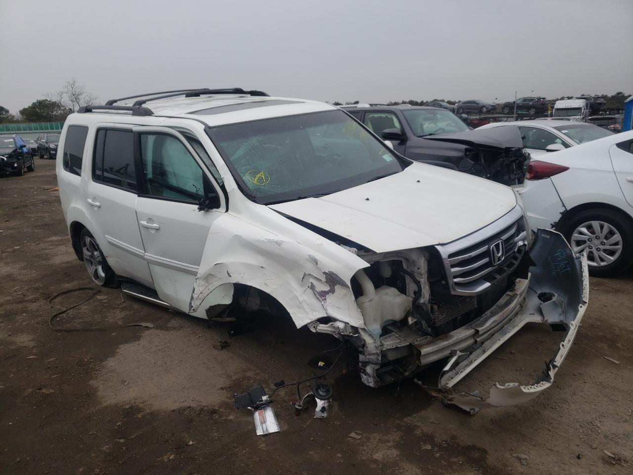 HONDA PILOT EXL 2014 with VIN 5FNYF4H50EB037048 - Photo from auction