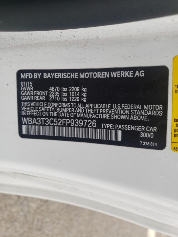 Photo 10 from auction – 2015 BMW 435 I with VIN WBA3T3C52FP939726