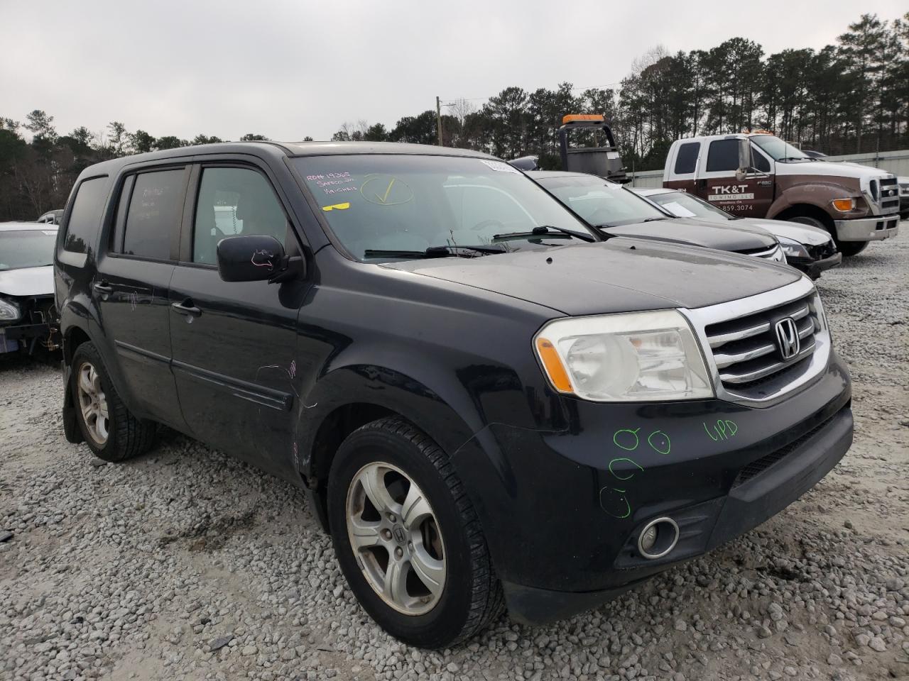 HONDA PILOT EXL 2012 with VIN 5FNYF4H56CB054854 - Photo from auction