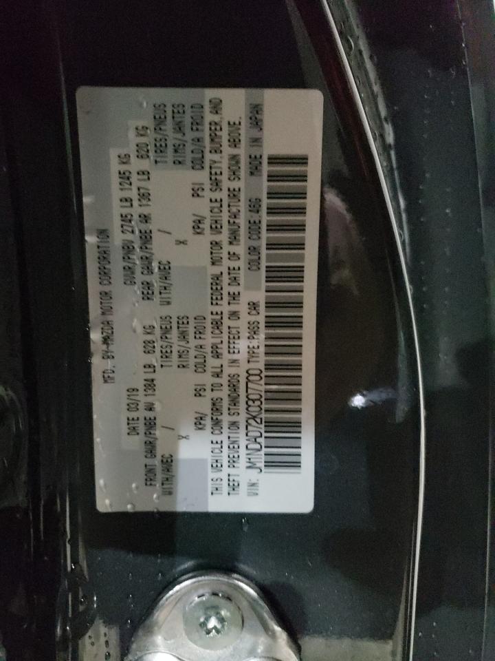 Photo 10 from auction – 2019 MAZDA MX-5 MIATA with VIN JM1NDAD72K0307700