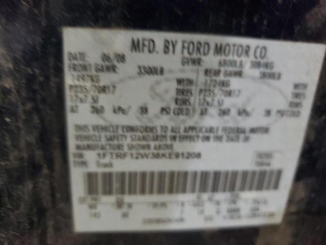 Photo 10 from auction – 2008 FORD F150 with VIN 1FTRF12W38KE91208