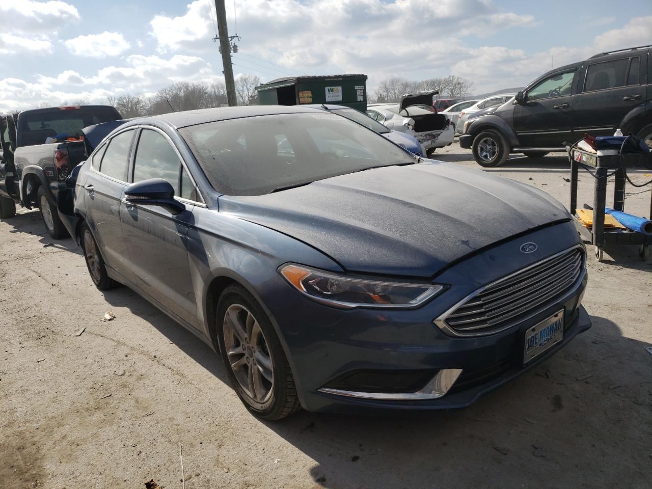 FORD FUSION SE 2018 with VIN 3FA6P0HD2JR144010 - Photo from auction