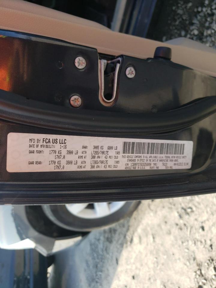 Photo 10 from auction – 2016 RAM 1500 SLT with VIN 1C6RR7GT6GS256090
