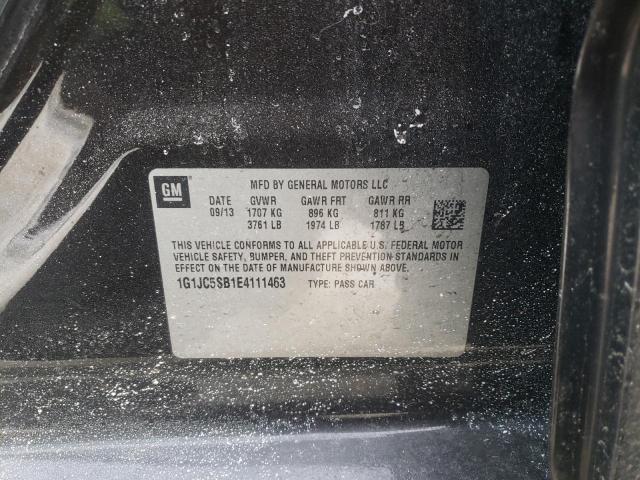 Photo 10 from auction – 2014 CHEVROLET SONIC LT with VIN 1G1JC5SB1E4111463