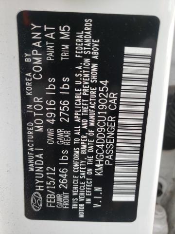 Photo 10 from auction – 2012 HYUNDAI GENESIS 3. with VIN KMHGC4DD9CU190254