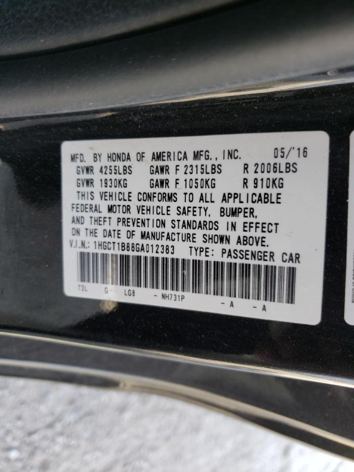 Photo 10 from auction – 2016 HONDA ACCORD EXL with VIN 1HGCT1B88GA012383