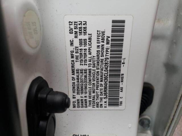 Photo 10 from auction – 2012 HONDA CR-V LX with VIN 5J6RM4H36CL042879
