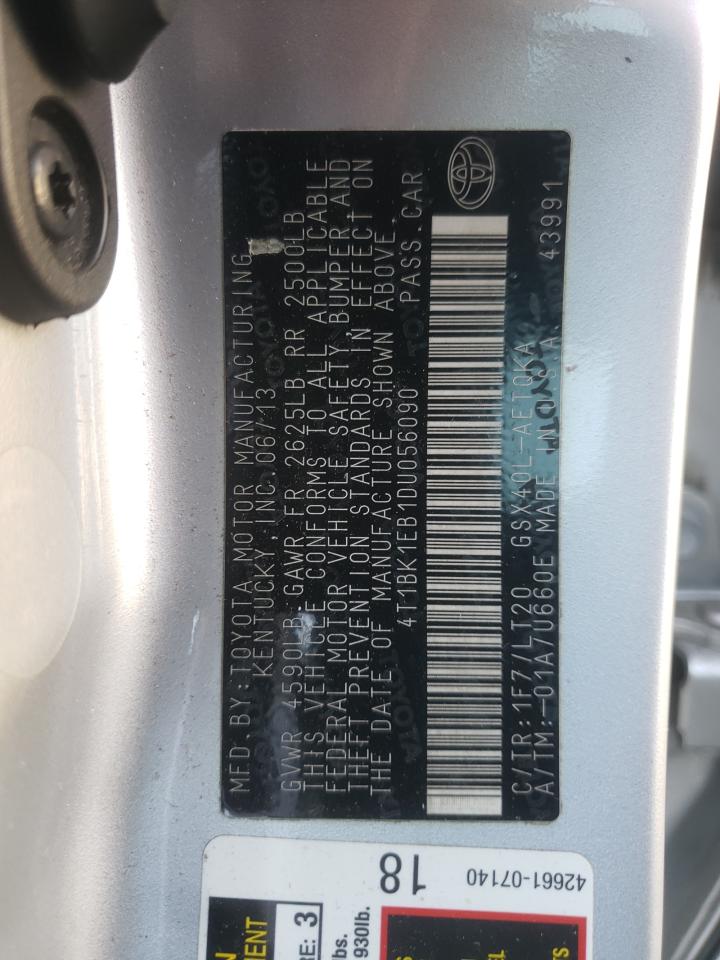 Photo 10 from auction – 2013 TOYOTA AVALON BAS with VIN 4T1BK1EB1DU056090