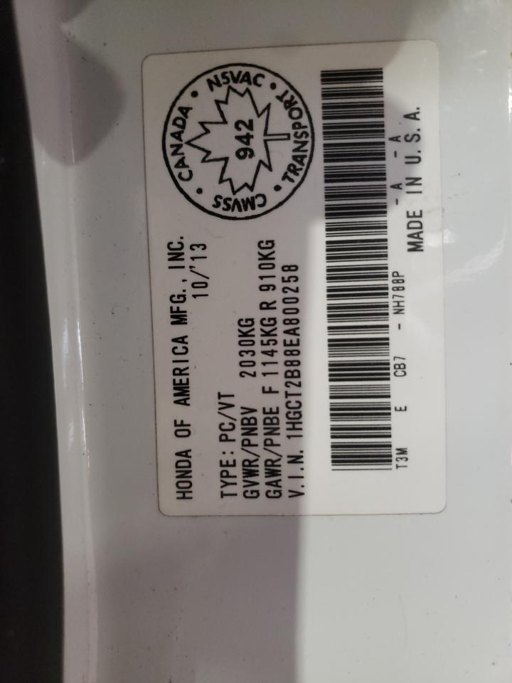 Photo 10 from auction – 2014 HONDA ACCORD EXL with VIN 1HGCT2B88EA800258