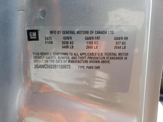 Photo 10 from auction – 2008 BUICK LACROSSE C with VIN 2G4WC582281199973