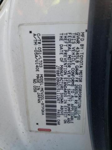 Photo 10 from auction – 2001 LEXUS ES 300 with VIN JT8BF28G215111267