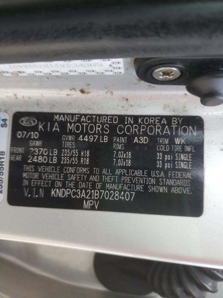 Photo 10 from auction – 2011 KIA SPORTAGE E with VIN KNDPC3A21B7028407