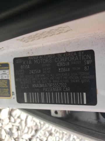 Photo 10 from auction – 2015 KIA OPTIMA LX with VIN KNAGM4A79F5557102