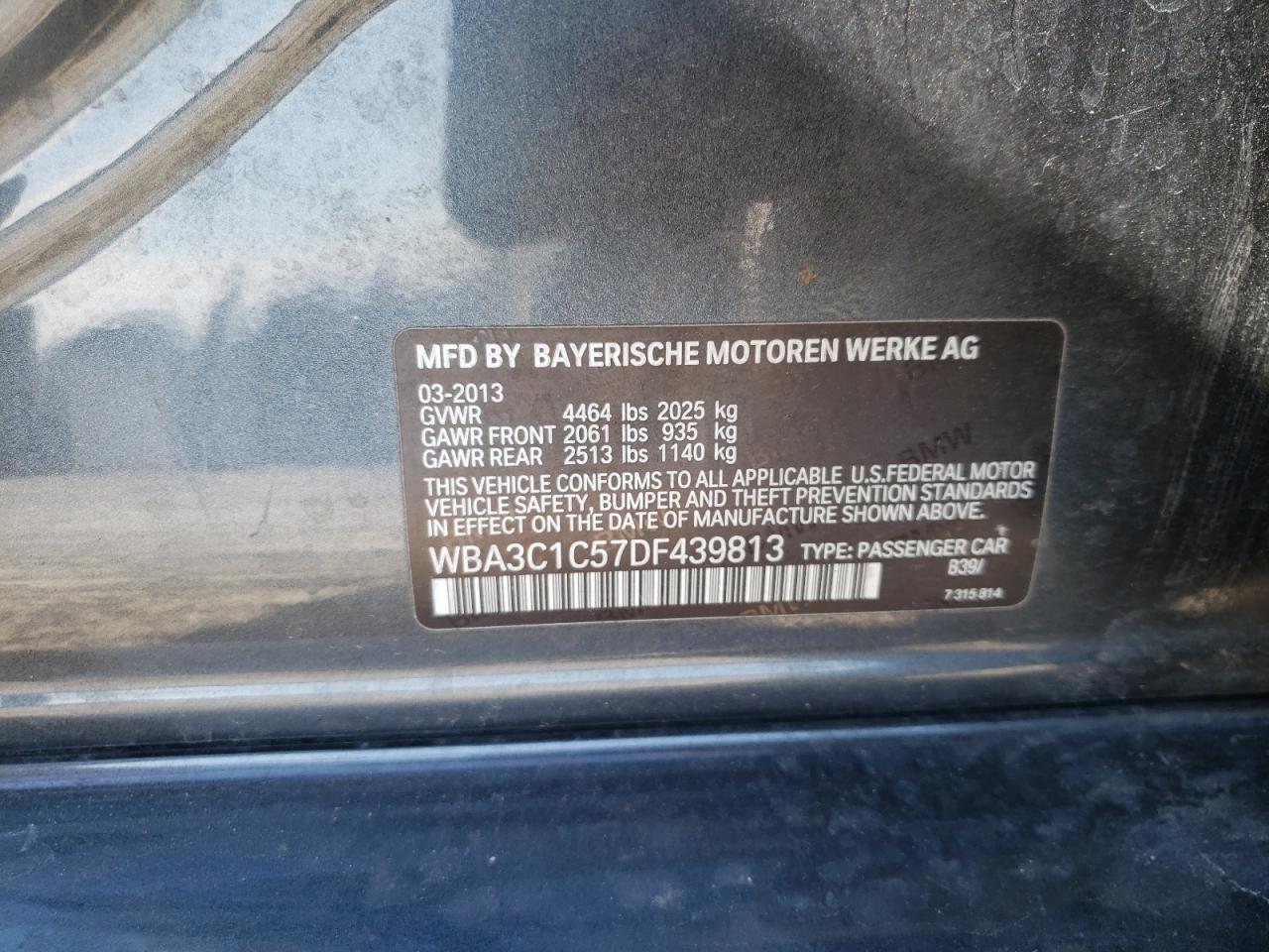 Photo 10 from auction – 2013 BMW 328 I SULE with VIN WBA3C1C57DF439813