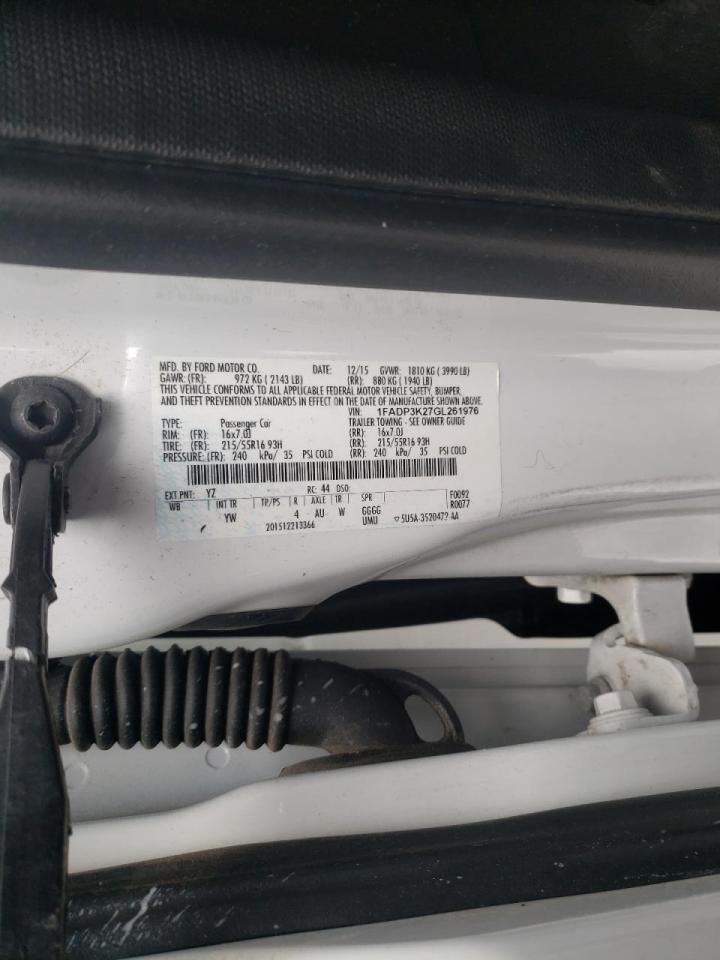 Photo 10 from auction – 2016 FORD FOCUS with VIN 1FADP3K27GL261976