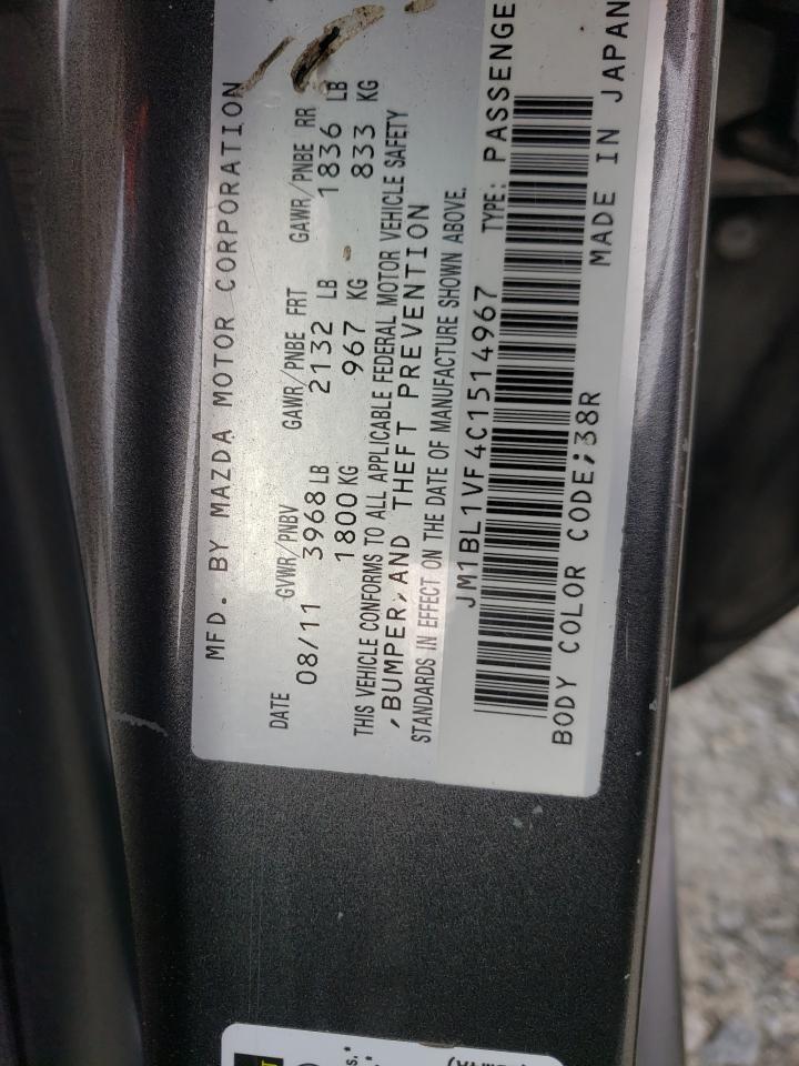 Photo 10 from auction – 2012 MAZDA 3 I with VIN JM1BL1VF4C1514967