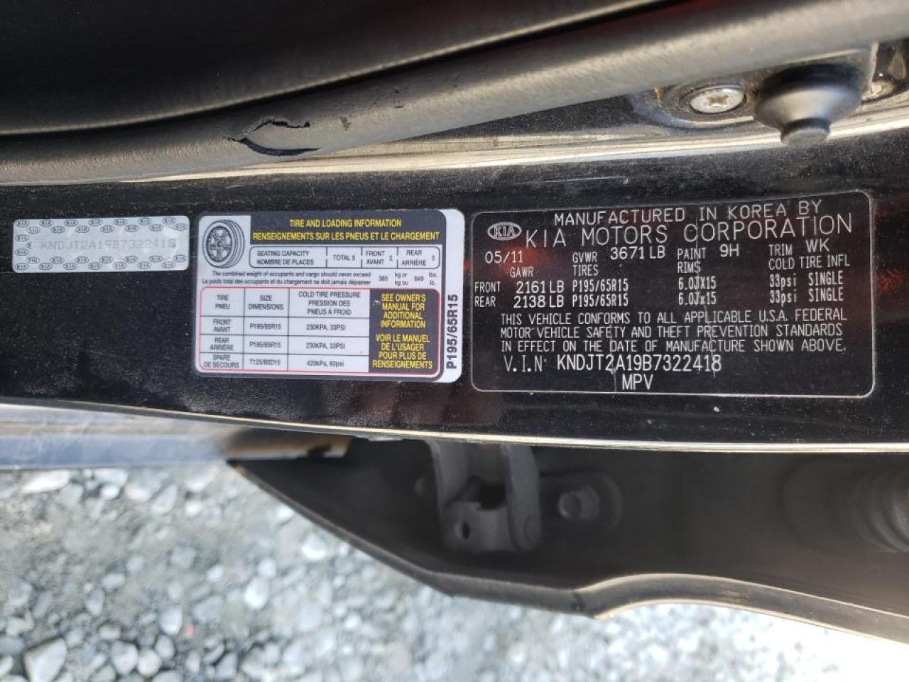 Photo 10 from auction – 2011 KIA SOUL with VIN KNDJT2A19B7322418