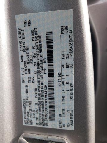 Photo 10 from auction – 2015 FORD ESCAPE SE with VIN 1FMCU0G91FUB42120