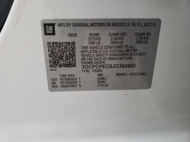 Photo 10 from auction – 2018 CHEVROLET SILVERADO with VIN 3GCPCPEC5JG342882