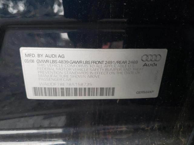 Photo 10 from auction – 2008 AUDI A4 2.0T QU with VIN WAUDF78E78A158735