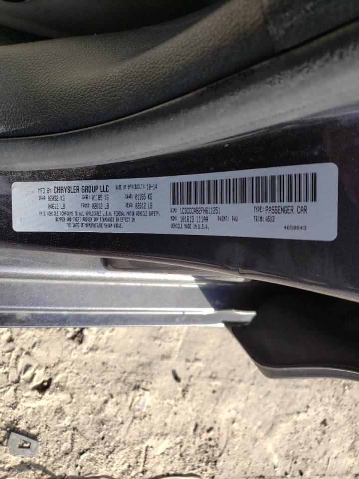 Photo 10 from auction – 2015 CHRYSLER 200 LIMITE with VIN 1C3CCCAB2FN611251