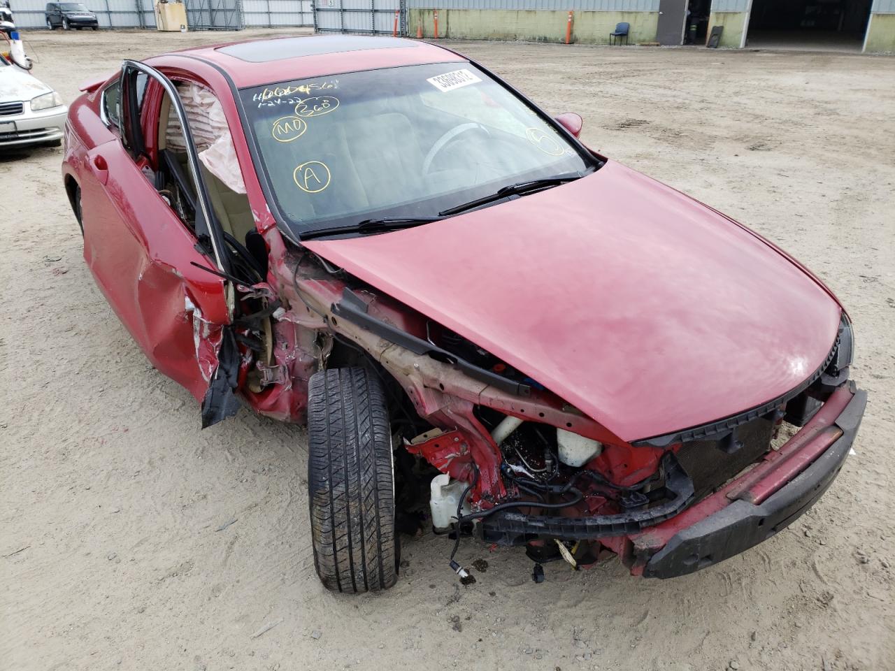 HONDA ACCORD EX 2008 with VIN 1HGCS127X8A000456 - Photo from auction