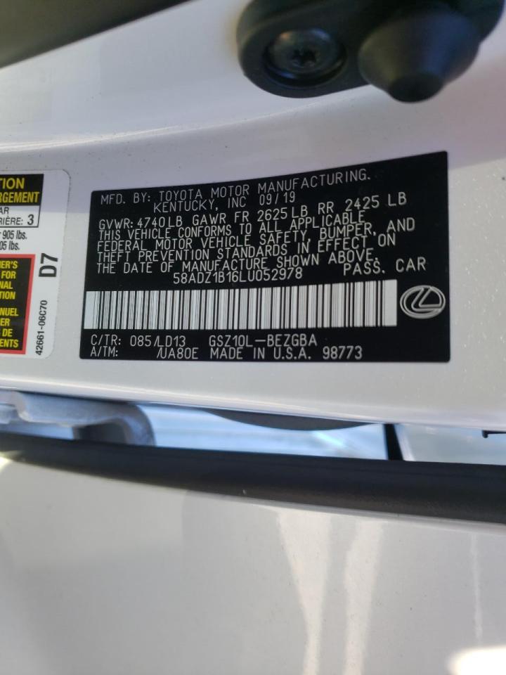 Photo 10 from auction – 2020 LEXUS ES 350 with VIN 58ADZ1B16LU052978