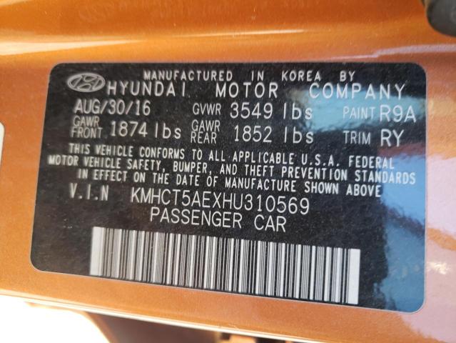Photo 10 from auction – 2017 HYUNDAI ACCENT SE with VIN KMHCT5AEXHU310569