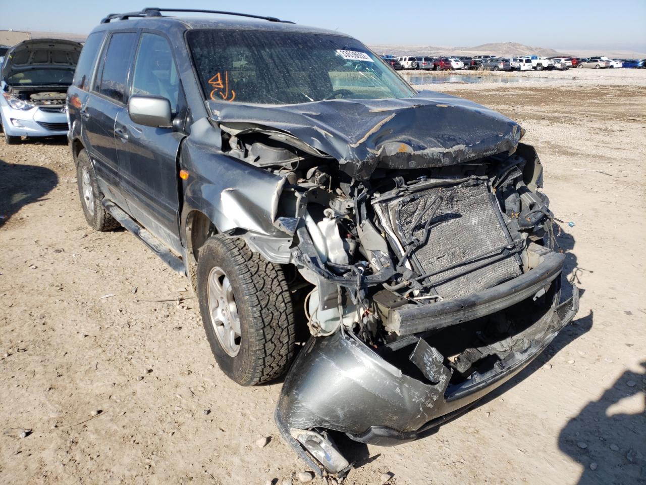 HONDA PILOT EX 2007 with VIN 5FNYF284X7B041879 - Photo from auction