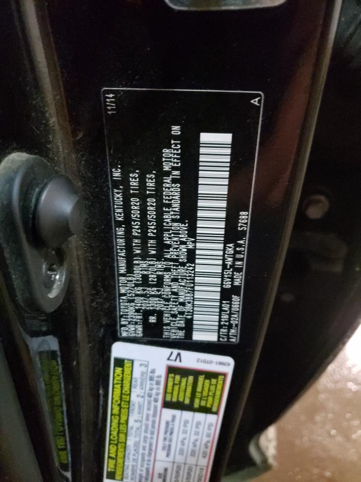 Photo 10 from auction – 2015 TOYOTA VENZA LE with VIN 4T3BK3BB7FU113242
