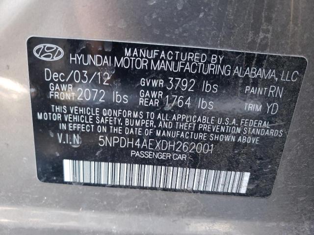 Photo 10 from auction – 2013 HYUNDAI ELANTRA GL with VIN 5NPDH4AEXDH262001