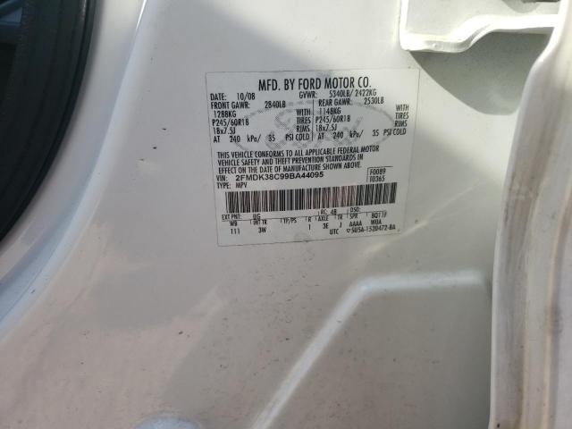 Photo 10 from auction – 2009 FORD EDGE SEL with VIN 2FMDK38C99BA44095